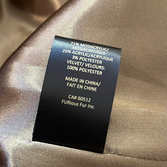 FURIOUS Fur® ‘Filigree’ Swing Coat (Women’s Small, Brown) NEW WITH TAGS - Picture 9 of 9